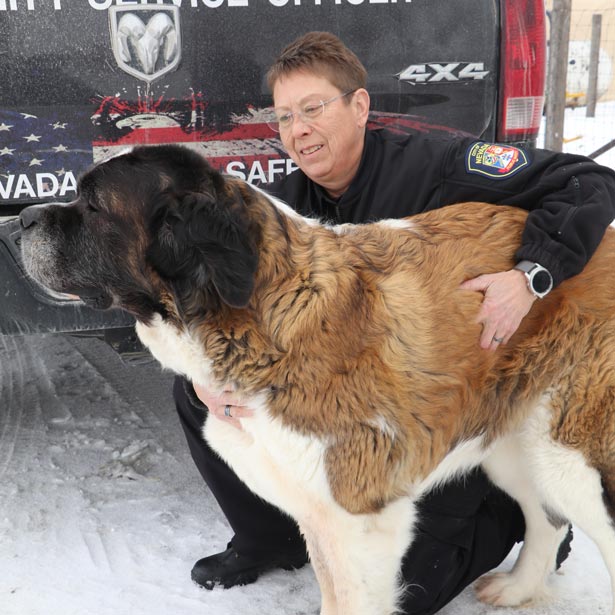 Nancy Pritchard with dog