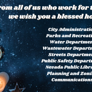 Christmas greeting from all City staff to community members