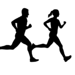 graphic that shows outline of 2 runners