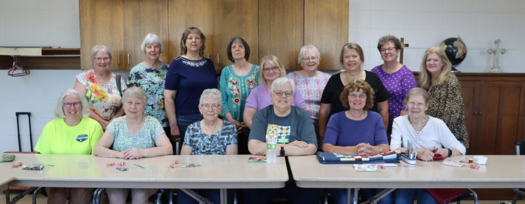 Quilting members of Just Friends