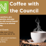 Coffee with the Council graphic about next time to meet