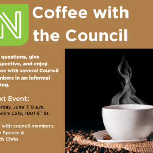 Coffee with the Council graphic about next time to meet