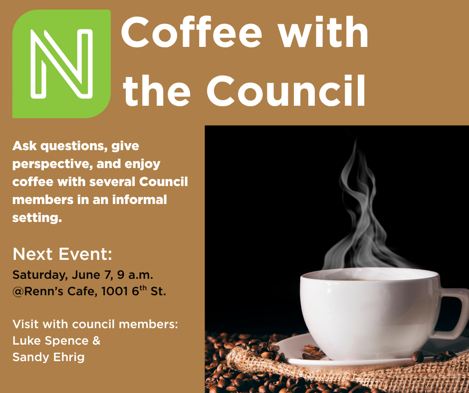 Coffee with the Council graphic about next time to meet