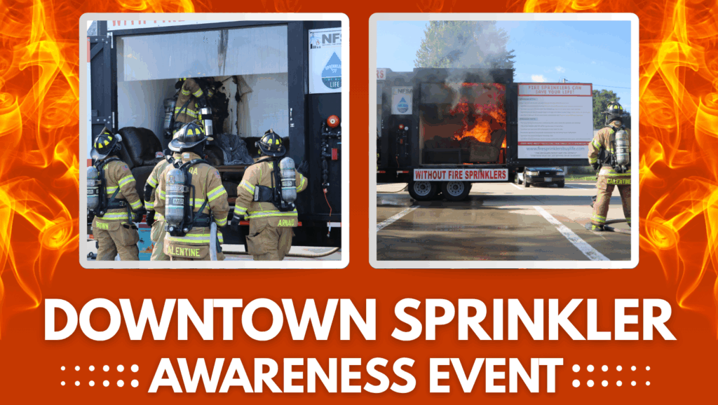 Downtown Sprinkler Awareness Event art