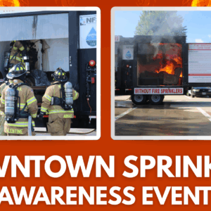 Downtown Sprinkler Awareness Event art