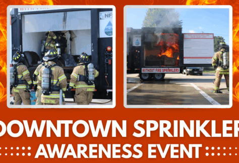 Downtown Sprinkler Awareness Event art