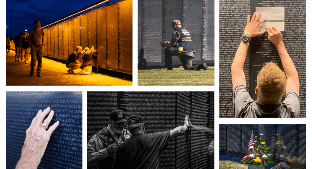 collage of photos from The Wall That Heals