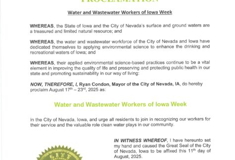 Proclamation for Water and Wastewater employees