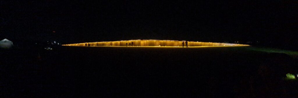 Picture of the full wall at night