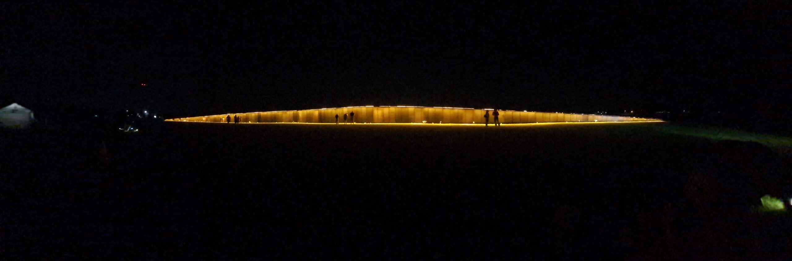 Picture of the full wall at night
