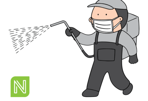 Spraying chemicals graphic