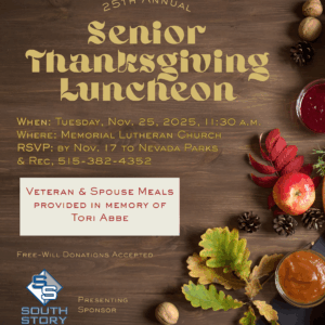 Details about the annual Thanksgiving luncheon hosted by Parks and Rec