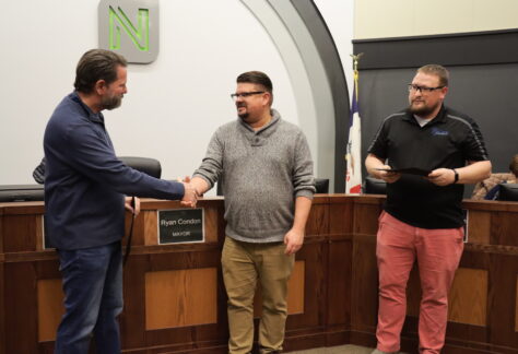 Steve Skagss, Mayor Condon and Dane Nealson