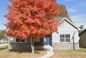 The Johnsons chose to rebuild at the same location as the house that burned. They moved into their new home in February of 2021.