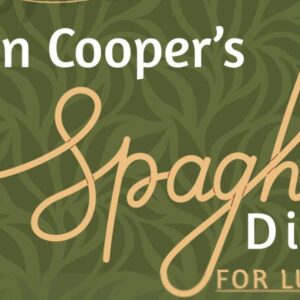 Graphic that says Kevin Cooper's Spaghetti Dinner