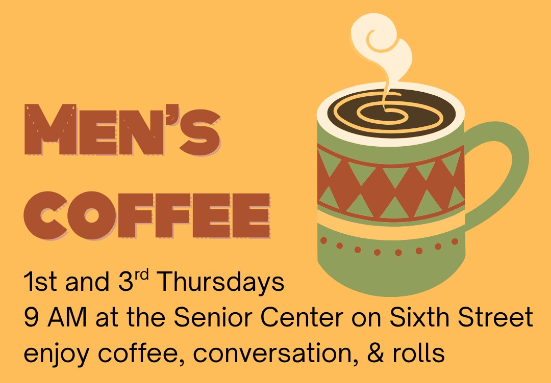 Men's Coffee graphic with coffee cup