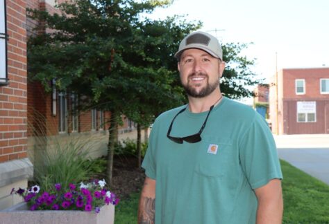 Cory Harmon is pictured outside of City Hall